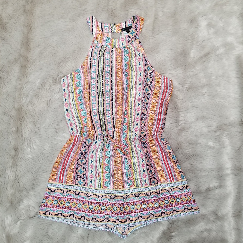 Bebop Tribal Sleeveless Romper Shorts XL Womens